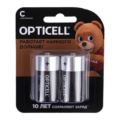 Батарейки Opticell Basic C/LR14 2шт (Где лучшая цена?)