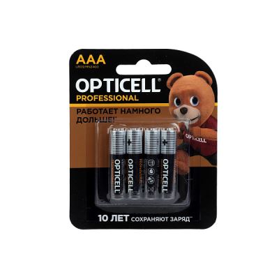 Батарейки Opticell Professional AAA 4шт (Где лучшая цена?)