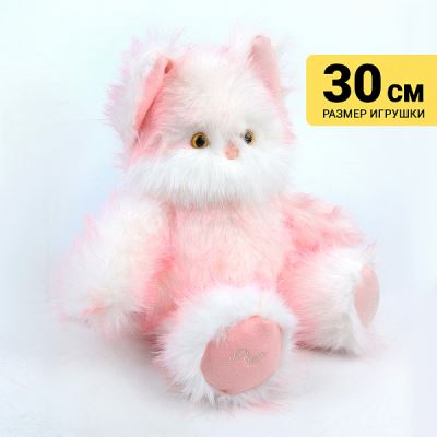 Игрушка мягкая Lanson Toys Котик пушистый розовый 30см (Где лучшая цена?)
