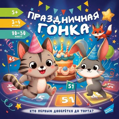 Игра настольная Dream Makers Праздничная гонка семейная развлекательная ходилка с 5лет (Где лучшая цена?)