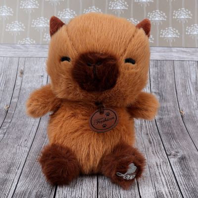 Игрушка мягкая Капибара с вышивкой коричневый 17см (Где лучшая цена?)