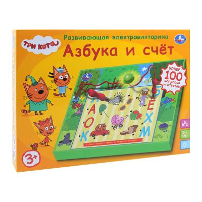 Электровикторина УМка Три кота Азбука и счет (Где лучшая цена?)