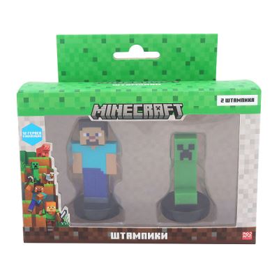 Набор фигурок-штампиков Minecraft Стив и Крипер с 3лет (Где лучшая цена?)
