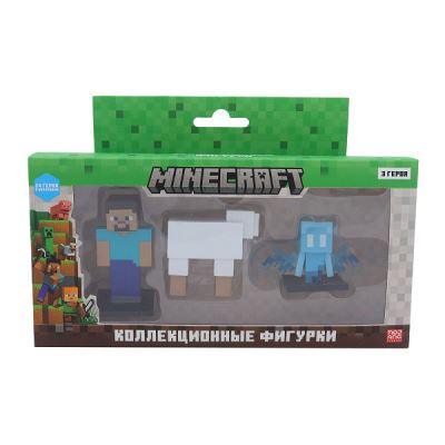 Набор фигурок Minecraft Стив Овечка и Тихоня коллекционные с 3лет (Где лучшая цена?)