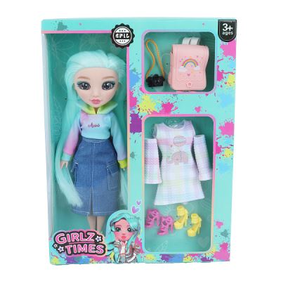 Кукла Lanson Toys Girlz Times модельная с бирюзовыми волосами одеждой и аксессуарами с 3лет (Где лучшая цена?)